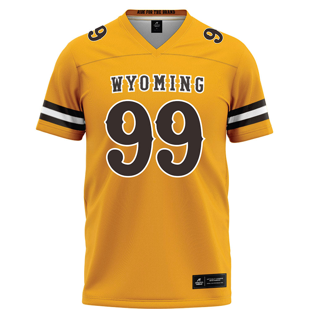 Wyoming - NCAA Football : Keelan Anderson - Gold Football Jersey