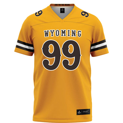 Wyoming - NCAA Football : Keelan Anderson - Gold Football Jersey