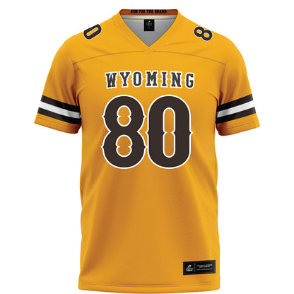 Wyoming - NCAA Football : Justin Erb - Gold Football Jersey