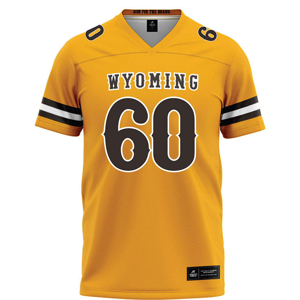 Wyoming - NCAA Football : Wyatt Walters - Gold Football Jersey-0