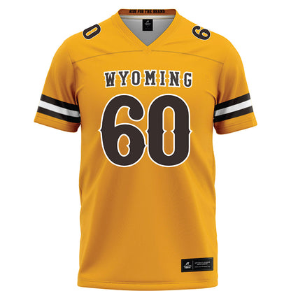 Wyoming - NCAA Football : Wyatt Walters - Gold Football Jersey-0