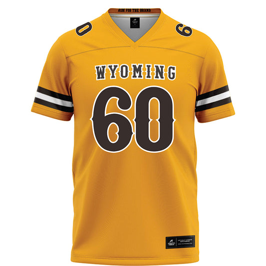 Wyoming - NCAA Football : Wyatt Walters - Gold Football Jersey-0