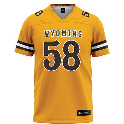 Wyoming - NCAA Football : Jordan Turnbull - Gold Football Jersey
