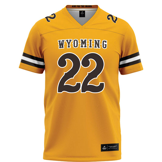Wyoming - NCAA Football : Sam Scott - Gold Football Jersey