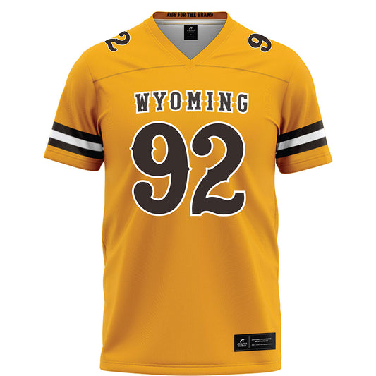 Wyoming - NCAA Football : Dante Drake - Gold Football Jersey-0