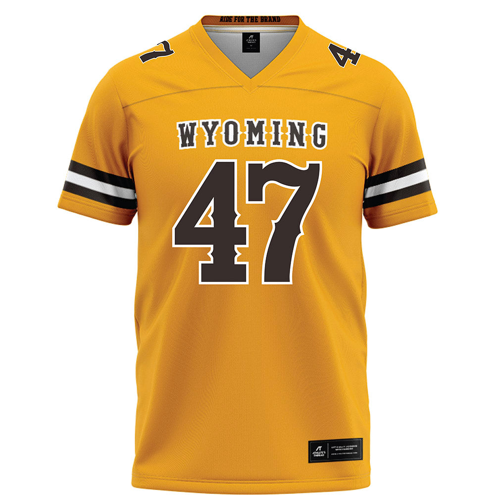 Wyoming - NCAA Football : Jason Handy - Gold Football Jersey-0