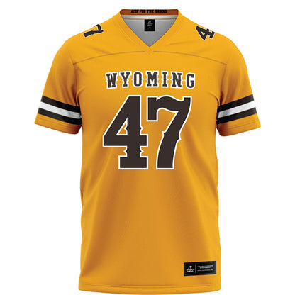 Wyoming - NCAA Football : Jason Handy - Gold Football Jersey-0