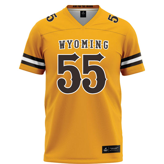 Wyoming - NCAA Football : Kalvin Janssen - Gold Football Jersey-0