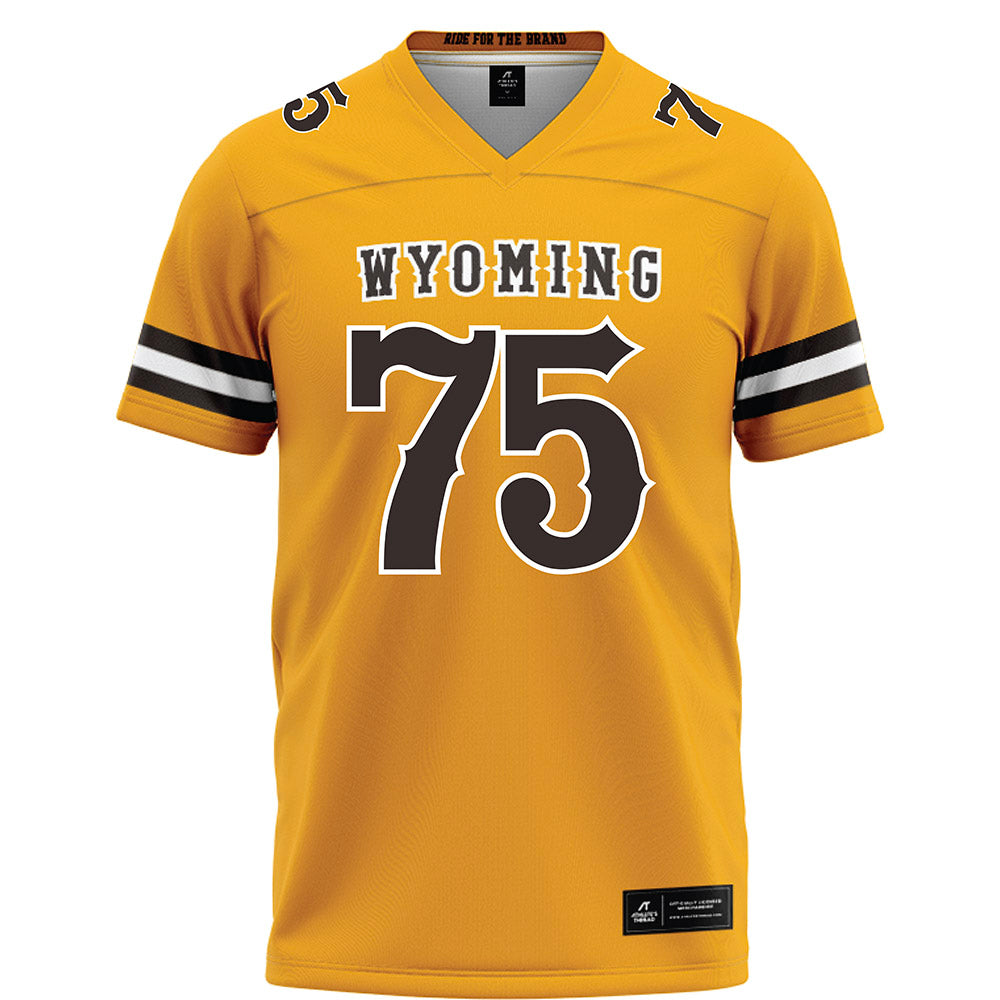 Wyoming - NCAA Football : Cooper Lawson - Gold Football Jersey-0