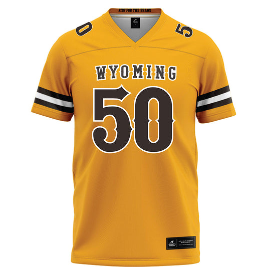 Wyoming - NCAA Football : Giovanni Panozzo - Gold Football Jersey-0