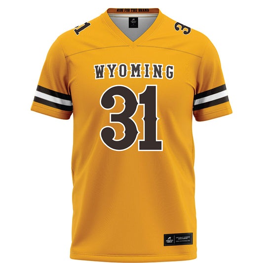 Wyoming - NCAA Football : Tyson Deen - Gold Football Jersey-0