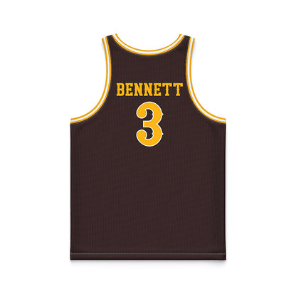 Wyoming - NCAA Men's Basketball : Khaden Bennett - Brown Basketball Jersey-1
