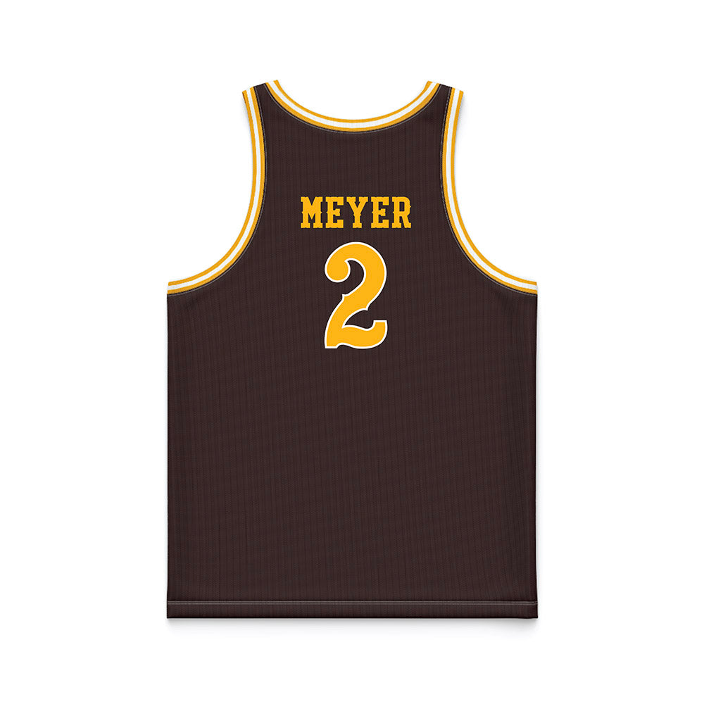 Wyoming - NCAA Men's Basketball : Nasir Meyer - Brown Basketball Jersey-1