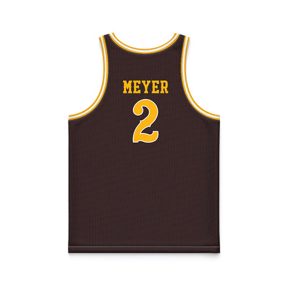 Wyoming - NCAA Men's Basketball : Nasir Meyer - Brown Basketball Jersey-1