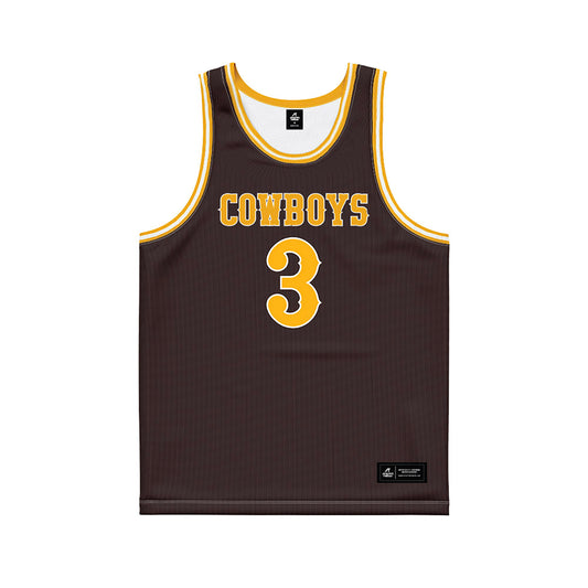 Wyoming - NCAA Men's Basketball : Khaden Bennett - Brown Basketball Jersey-0