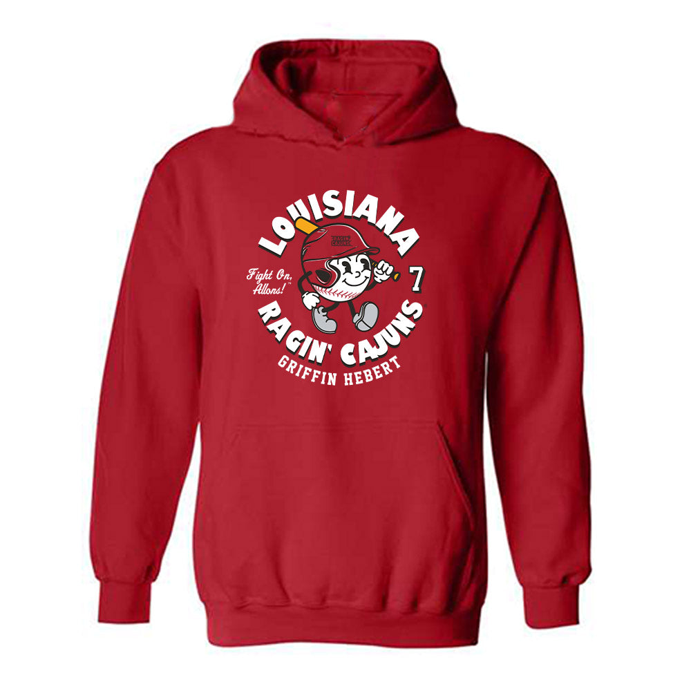 Louisiana - NCAA Baseball : Griffin Hebert - Fashion Shersey Hooded Sweatshirt-0