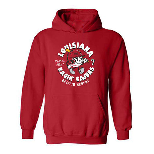 Louisiana - NCAA Baseball : Griffin Hebert - Fashion Shersey Hooded Sweatshirt-0