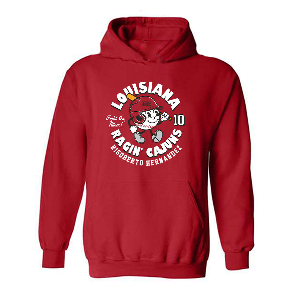 Louisiana - NCAA Baseball : Rigoberto Hernandez - Fashion Shersey Hooded Sweatshirt-0
