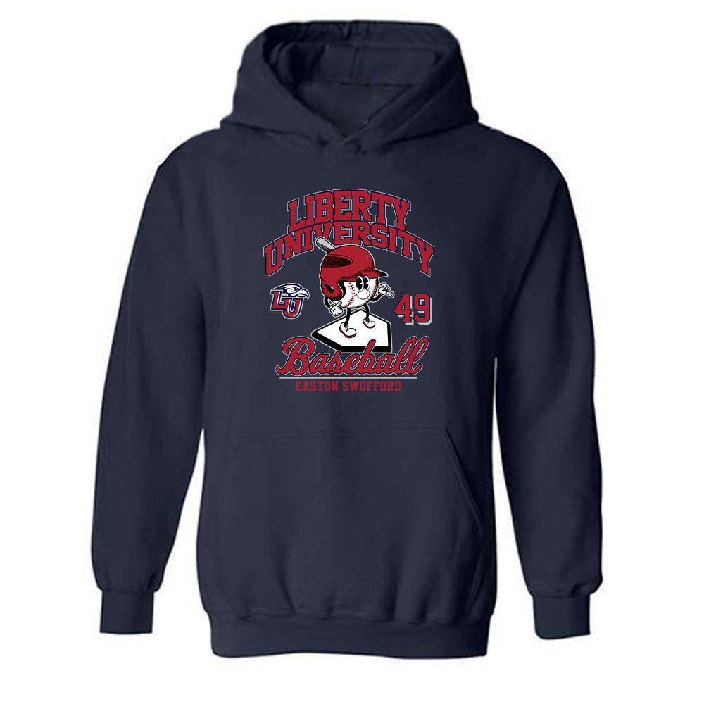 Liberty - NCAA Baseball : Easton Swofford - Fashion Shersey Hooded Sweatshirt-0