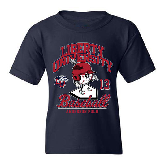 Liberty - NCAA Baseball : Anderson Fulk - Fashion Shersey Youth T-Shirt