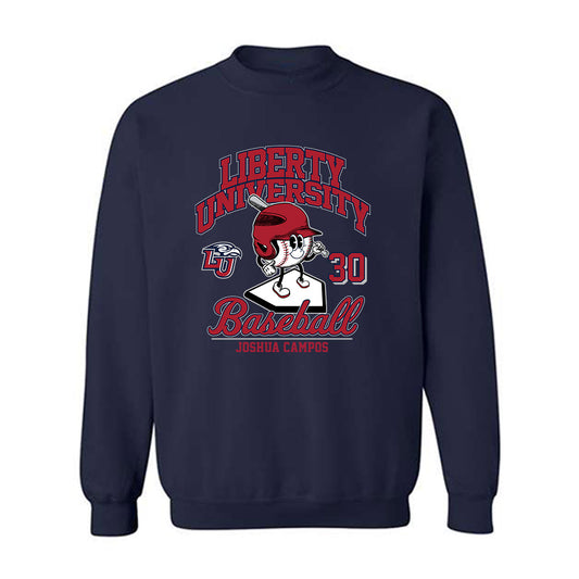 Liberty - NCAA Baseball : Joshua Campos - Fashion Shersey Crewneck Sweatshirt-0