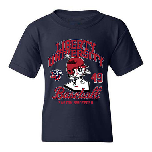 Liberty - NCAA Baseball : Easton Swofford - Fashion Shersey Youth T-Shirt-0