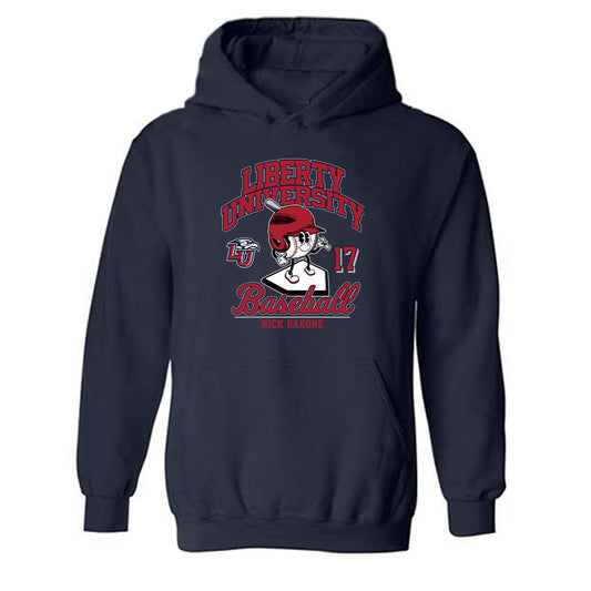 Liberty - NCAA Baseball : Nick Barone - Fashion Shersey Hooded Sweatshirt-0