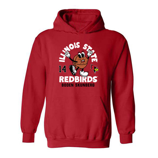 Illinois State - NCAA Men's Basketball : Boden Skunberg - Fashion Shersey Hooded Sweatshirt