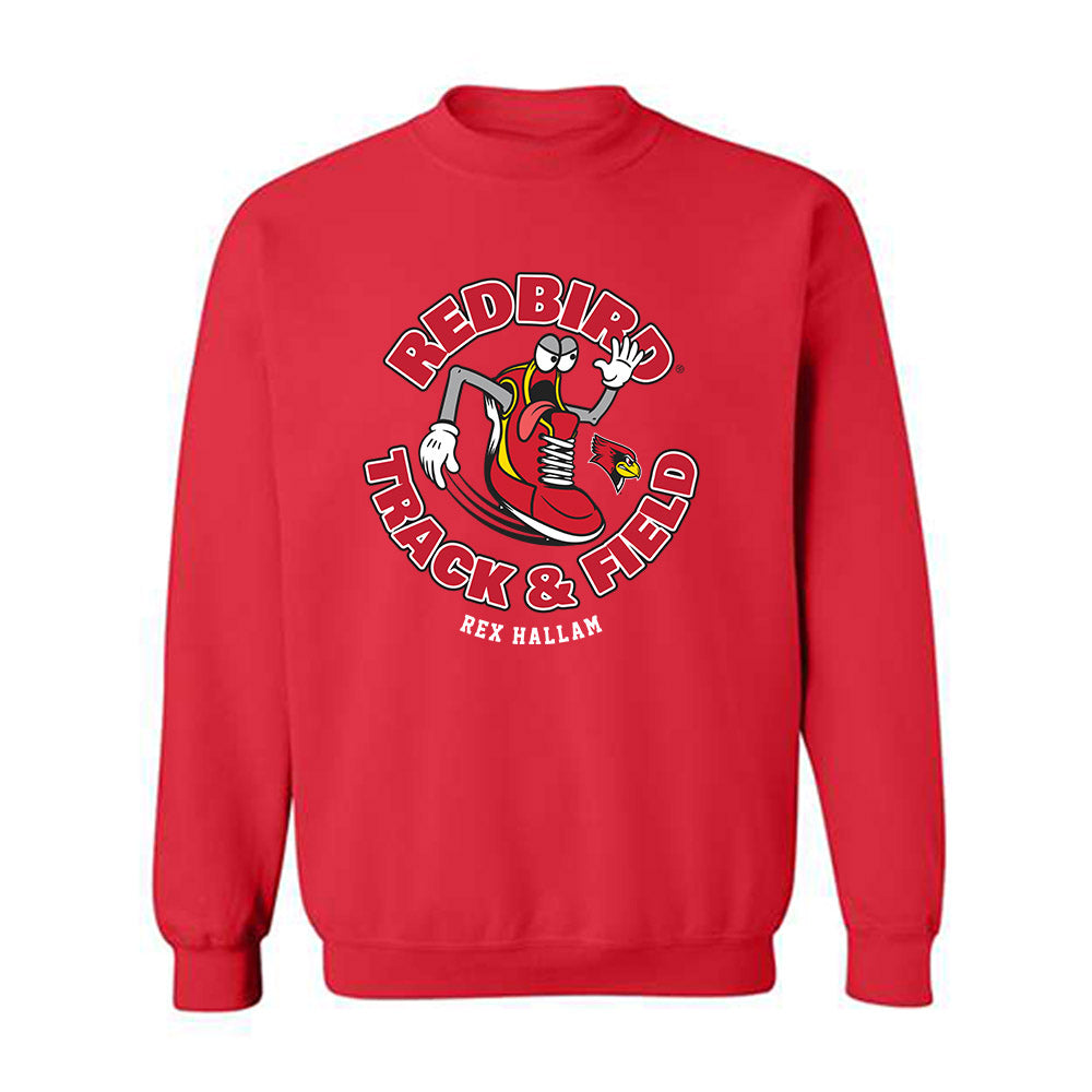 Illinois State - NCAA Men's Track & Field : Rex Hallam - Fashion Shersey Crewneck Sweatshirt-0