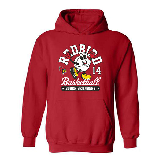 Illinois State - NCAA Men's Basketball : Boden Skunberg - Fashion Shersey Hooded Sweatshirt