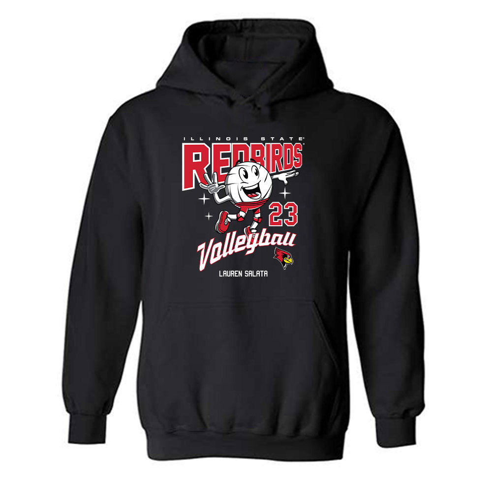 Illinois State - NCAA Women's Volleyball : Lauren Salata - Fashion Shersey Hooded Sweatshirt-0