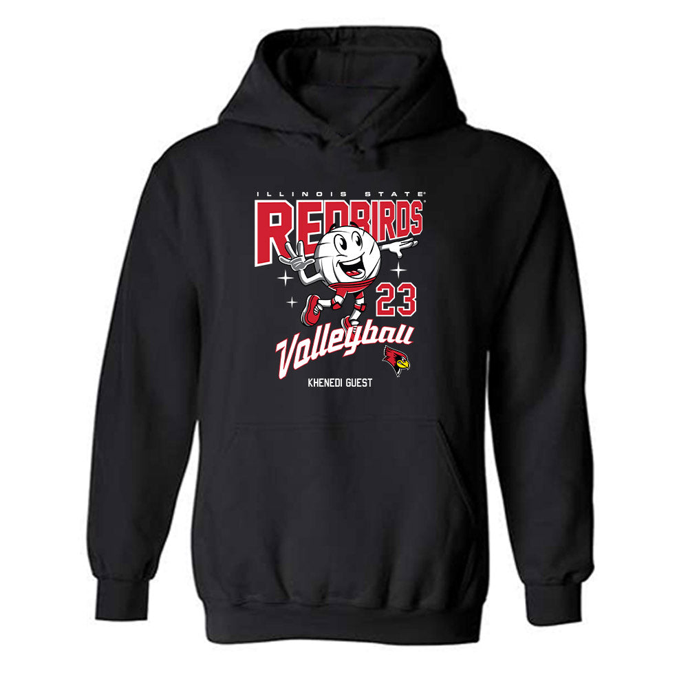 Illinois State - NCAA Women's Volleyball : Khenedi Guest - Fashion Shersey Hooded Sweatshirt-0