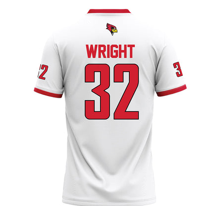 Illinois State - NCAA Football : Wenkers Wright - White Football Jersey