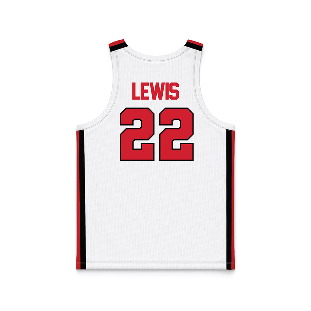 Illinois State - NCAA Men's Basketball : Kendall LEWIS - White Basketball Jersey