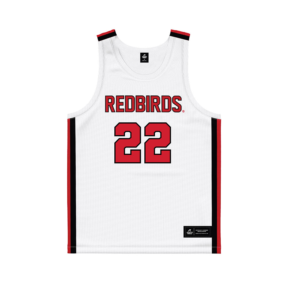 Illinois State - NCAA Men's Basketball : Kendall LEWIS - White Basketball Jersey