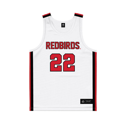 Illinois State - NCAA Men's Basketball : Kendall LEWIS - White Basketball Jersey