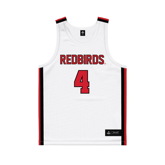 Illinois State - NCAA Men's Basketball : Landon Wolf - White Basketball Jersey