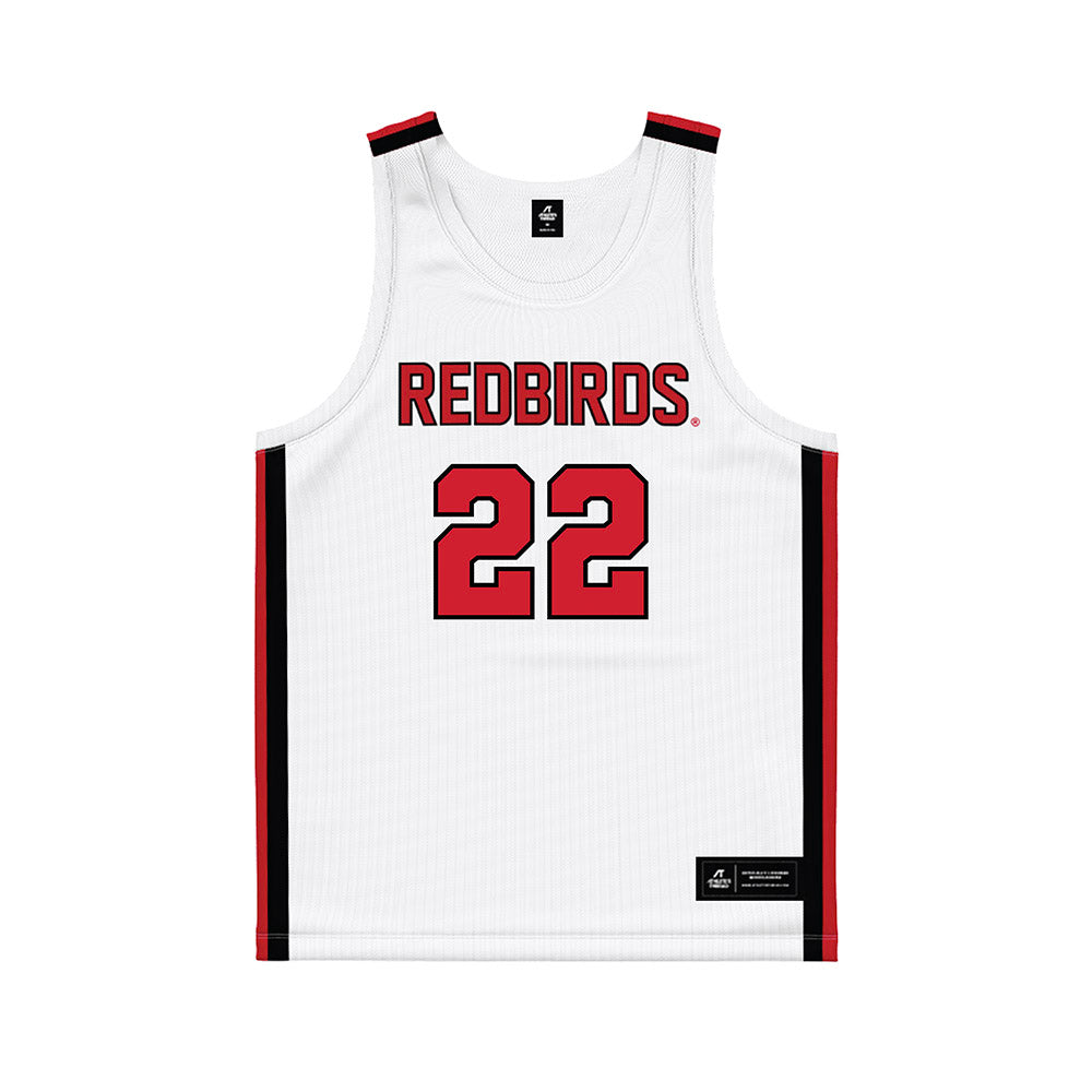 Illinois State - NCAA Men's Basketball : Ty Pence - White Basketball Jersey