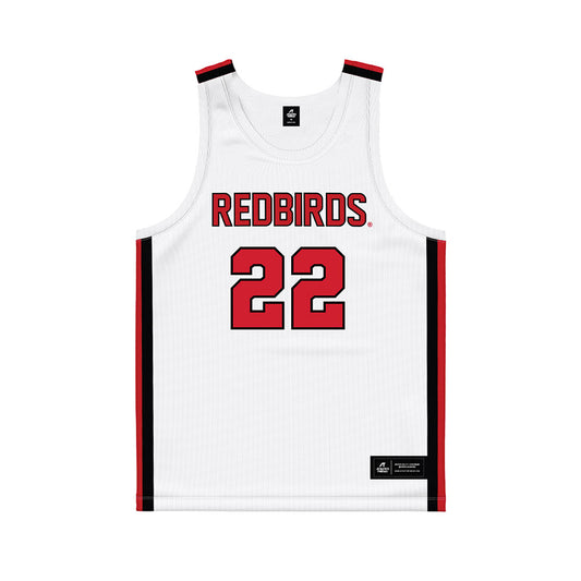 Illinois State - NCAA Men's Basketball : Ty Pence - White Basketball Jersey