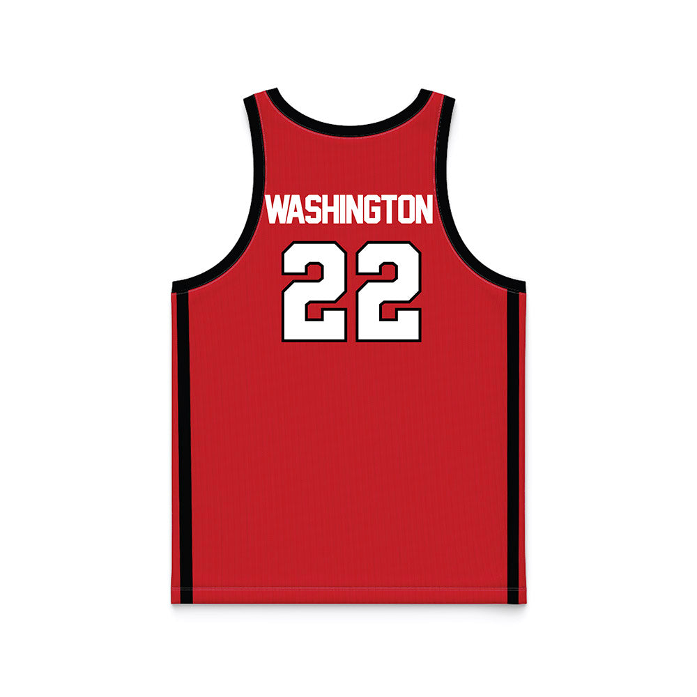 Illinois State - NCAA Women's Basketball : Doneelah Washington - Red Basketball Jersey-1