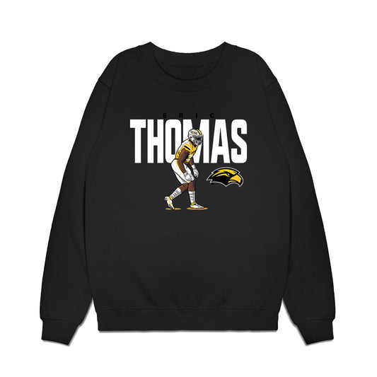 Southern Miss - NCAA Football : Eric Thomas - Caricature Premium Crewneck Sweatshirt-0
