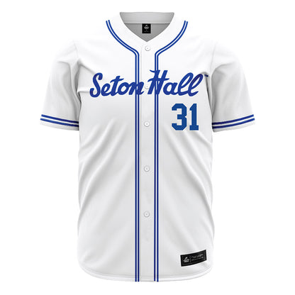 Seton Hall - NCAA Baseball : Jayson Torres - White Jersey-0