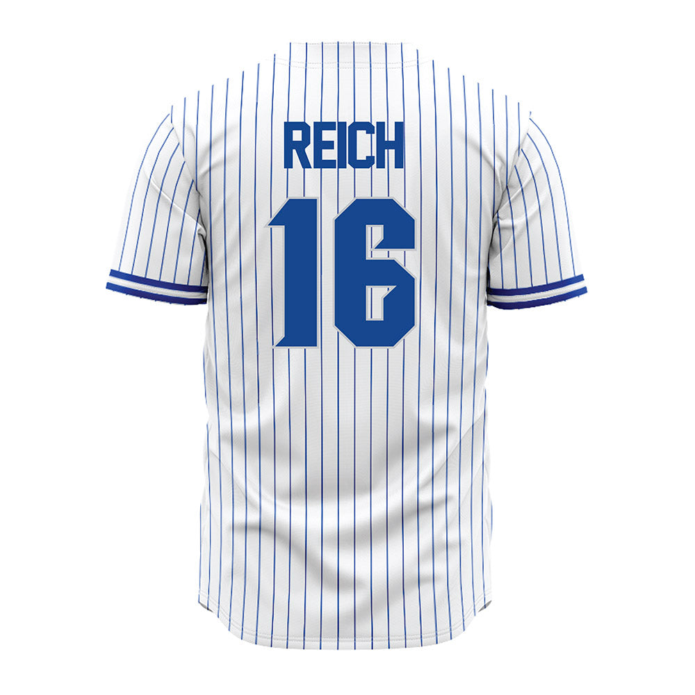 Seton Hall - NCAA Baseball : Ryan Reich - White Pinstripe Jersey-1