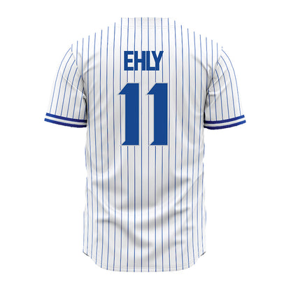 Seton Hall - NCAA Baseball : Anthony Ehly - White Pinstripe Jersey-1