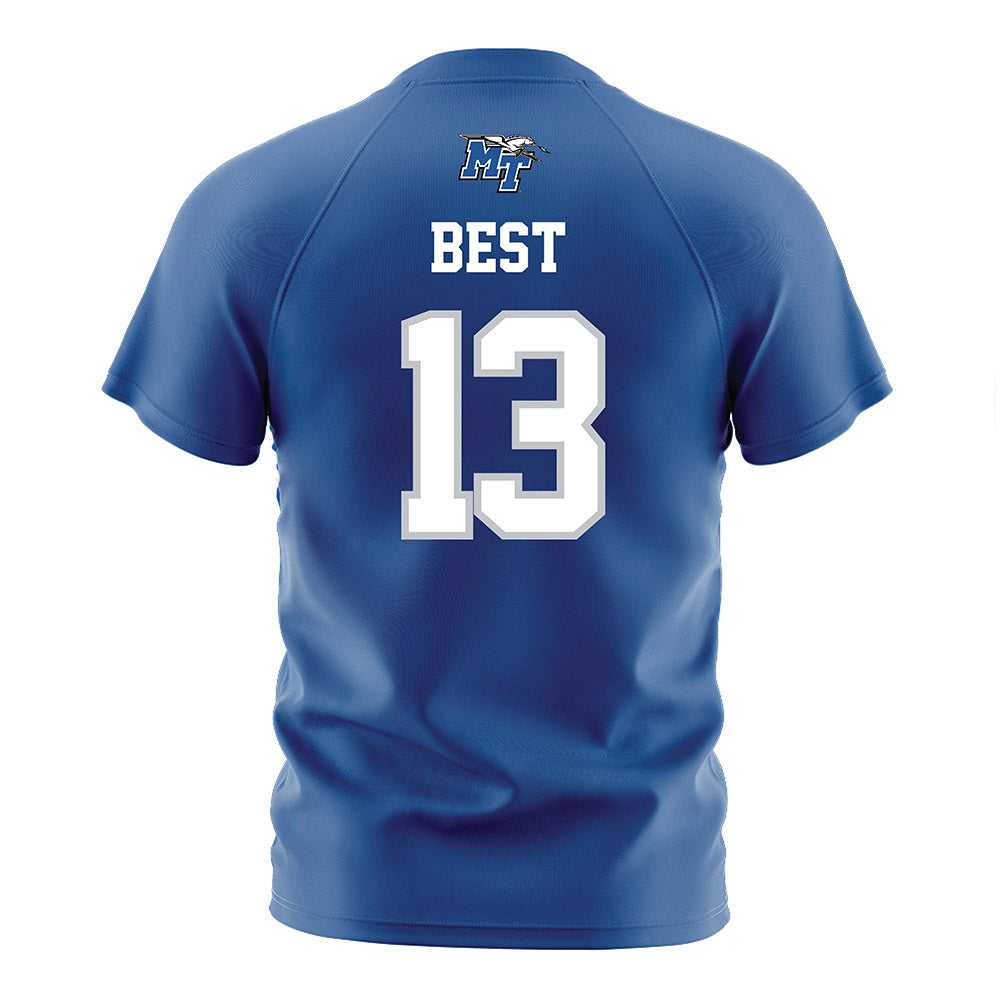 MTSU - NCAA Women's Soccer : Olivia Best - Blue Soccer Jersey-1