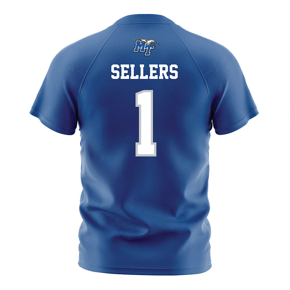 MTSU - NCAA Women's Soccer : Ella Sellers - Blue Soccer Jersey-1