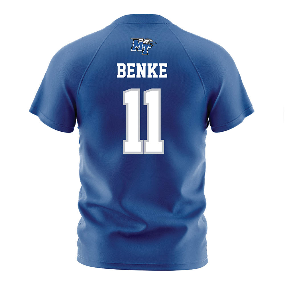 MTSU - NCAA Women's Soccer : Annamaria Benke - Blue Soccer Jersey-1