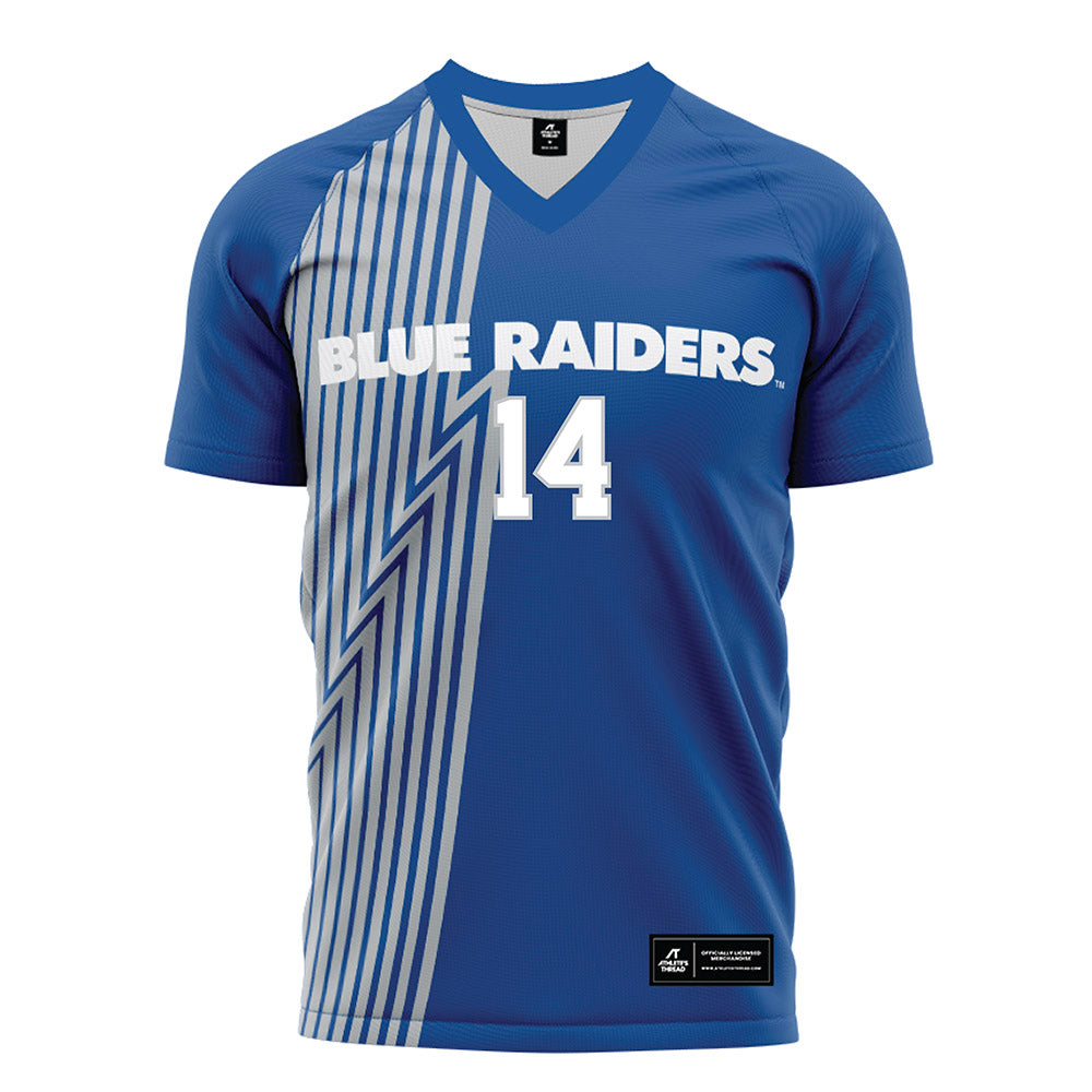 MTSU - NCAA Women's Soccer : Jess Gray - Blue Soccer Jersey