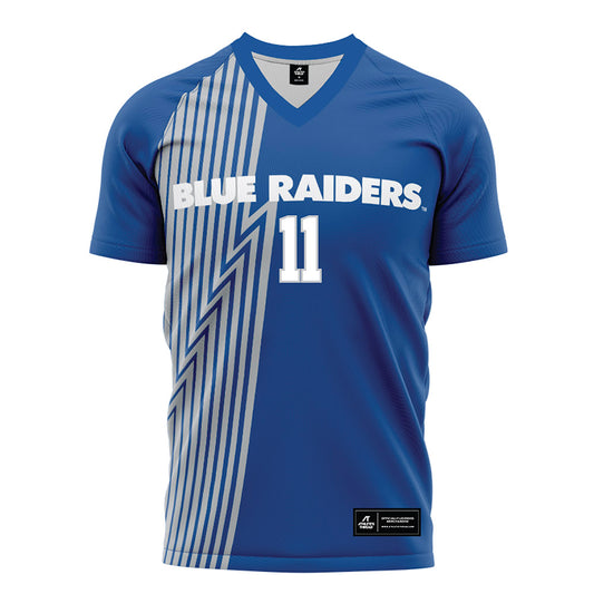MTSU - NCAA Women's Soccer : Annamaria Benke - Blue Soccer Jersey-0