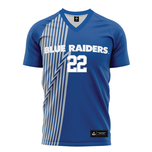 MTSU - NCAA Women's Soccer : Emma Pettersen - Blue Soccer Jersey